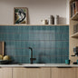 Green Gloss - Linear Smooth Mosaic Water Resistant Porcelain Wall Tile