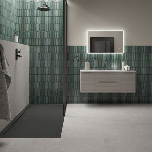 Emerald Gloss - Elara 9.2mm Smooth Linear Waterproof Ceramic Wall Tile