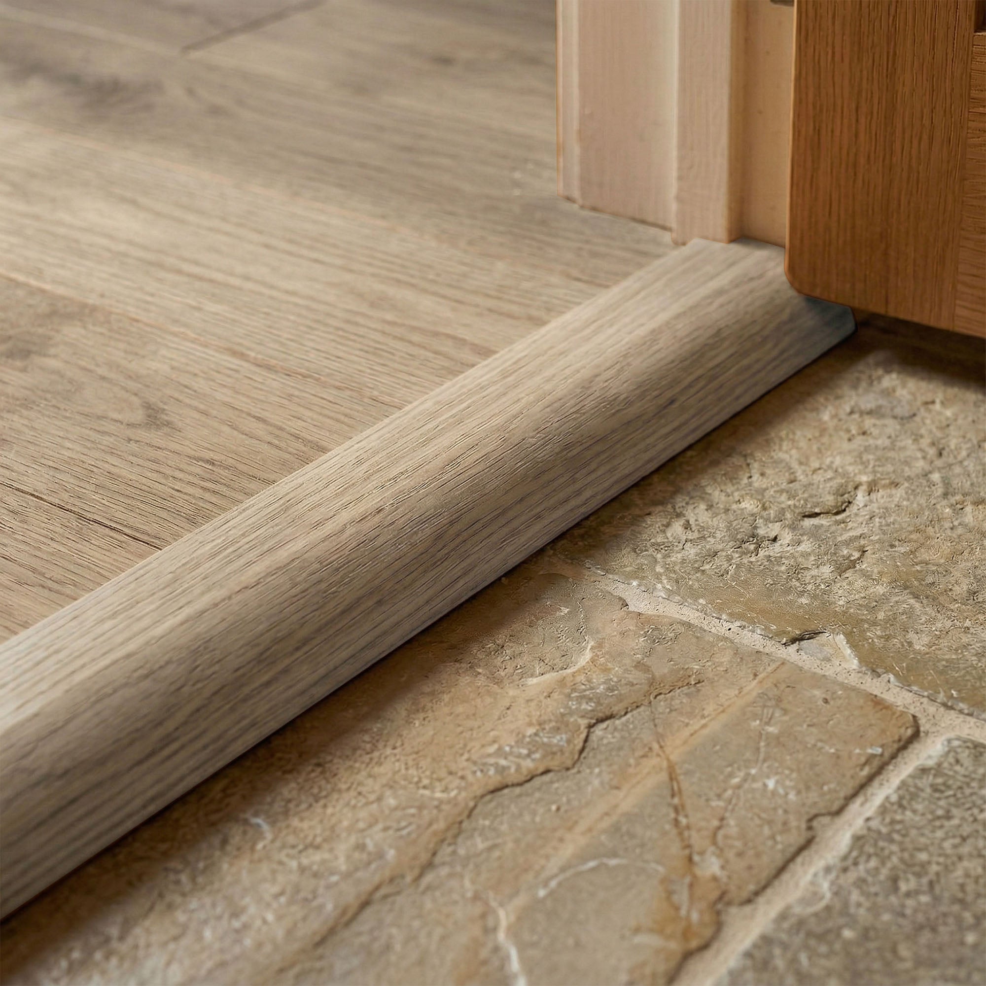 Oak Ramp Leader Washed Oak Ramp Adapting Profile Door Bar 990mm (WR18SEMI-Washed)