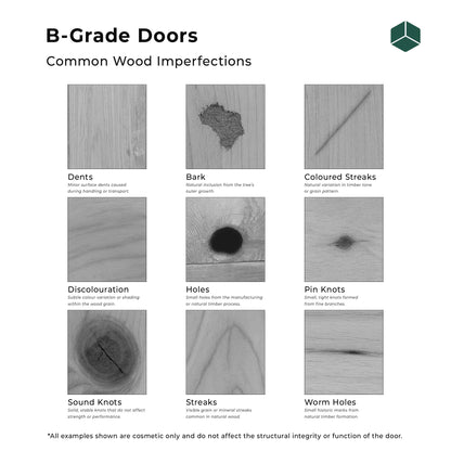 B-Grade Oak Internal Unfinished Parma 5P Door (123861)