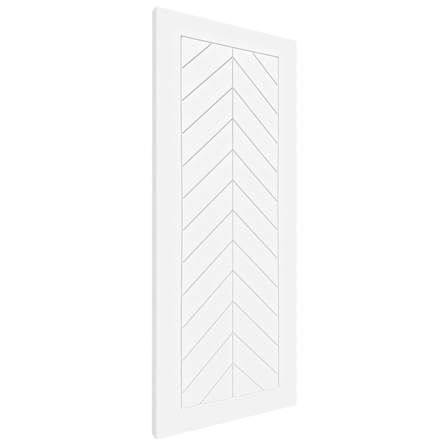 White Internal Primed Chevron FD30 Fire Door