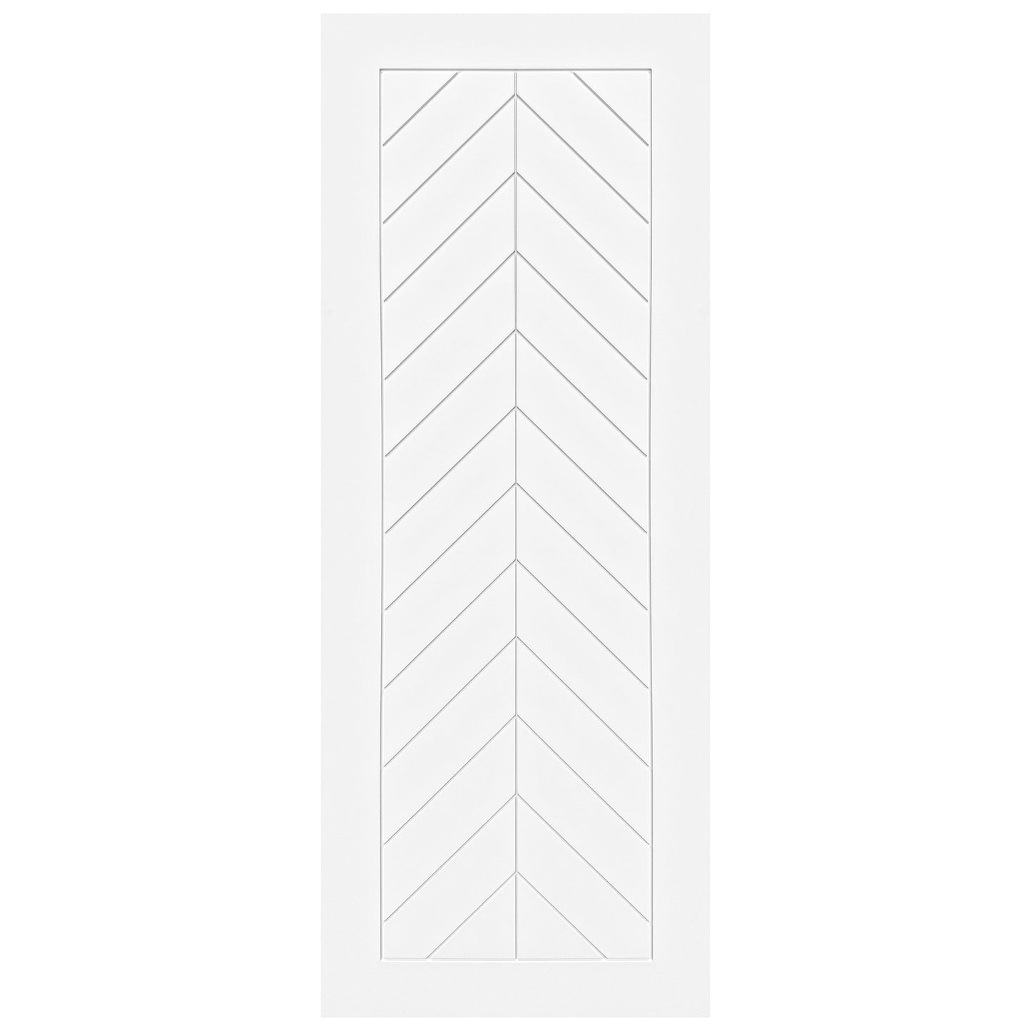 White Internal Primed Chevron FD30 Fire Door