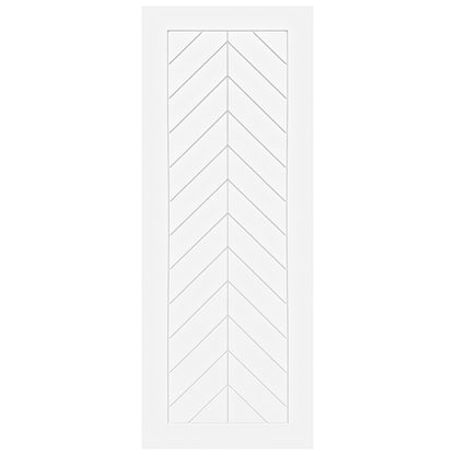 White Internal Primed Chevron FD30 Fire Door