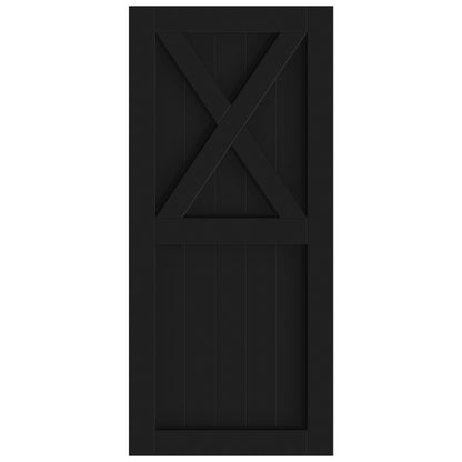 Black Internal Primed 1 Panel X Brace Barn Door