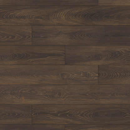 Krono Original | Espresso Carpenter Oak - Atlantic 10mm Handscraped Moisture Resistant Laminate Flooring (K479)