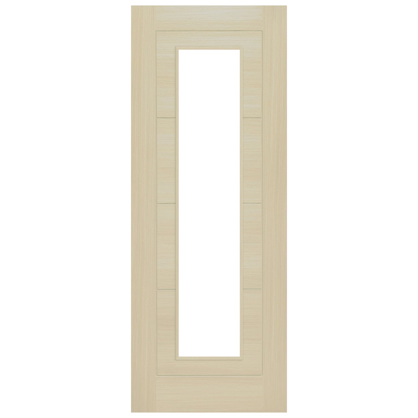 Blonde Oak Internal Fully Finished Endure Laminate Ladder Clear Glass Door