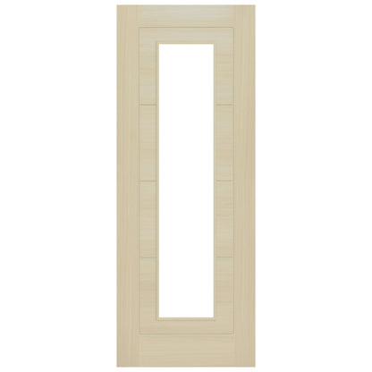 Blonde Oak Internal Fully Finished Endure Laminate Ladder Clear Glass Door