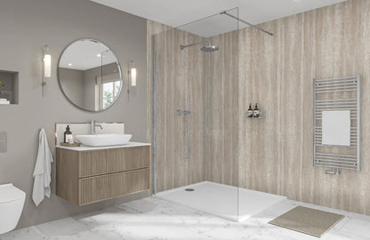 Travertine - 2420 x 600mm Waterproof Wall Panelling