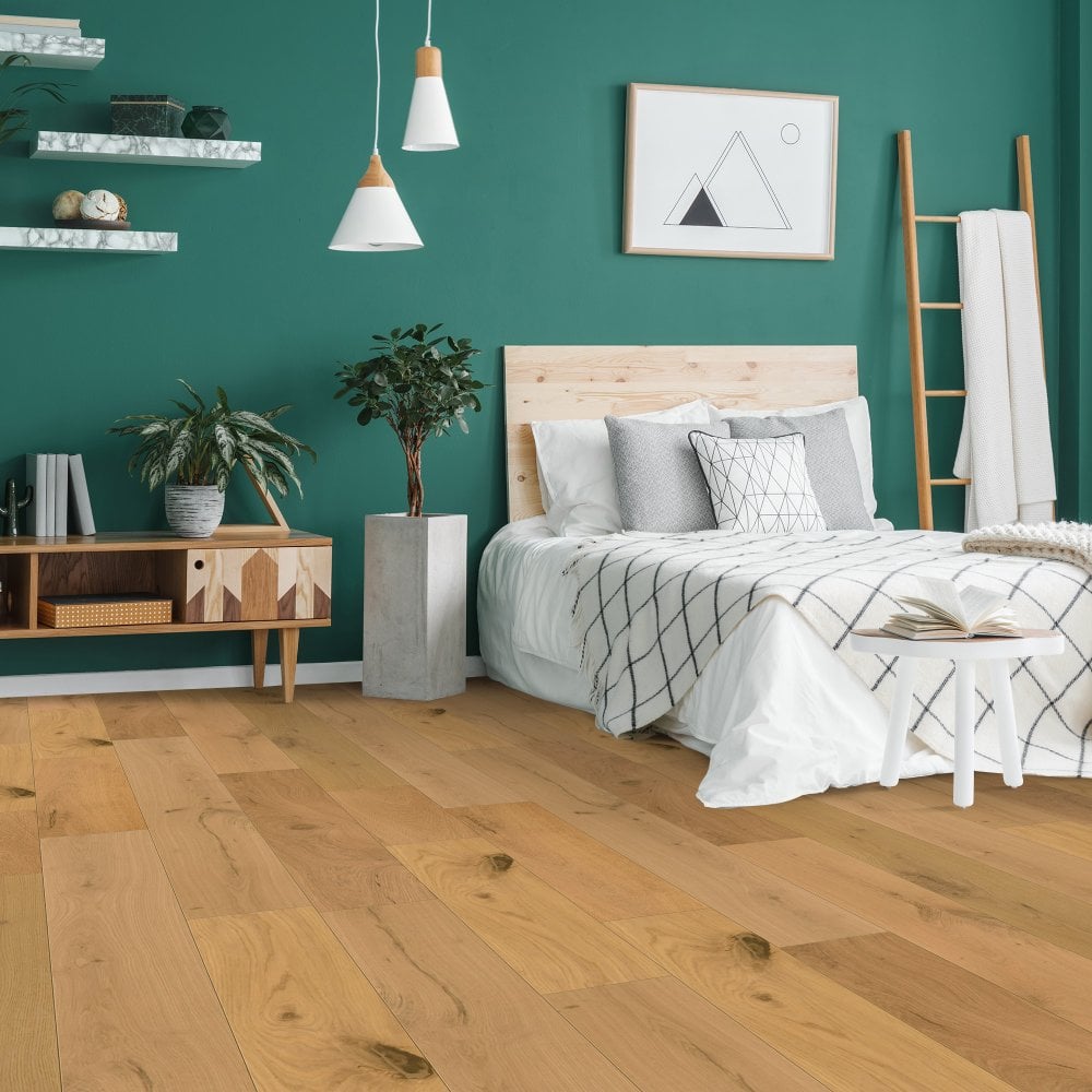 Invisible Brushed Oak - 14mm Matt Lacquered Engineered Real Wood Sample