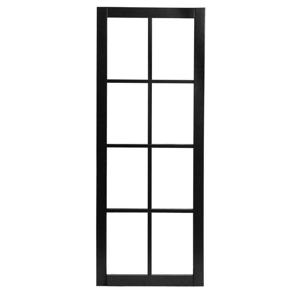 Jet Black Internal Fully Finished Industrial Studio 8 Light Clear Glass Made-to-Measure Door (120545)
