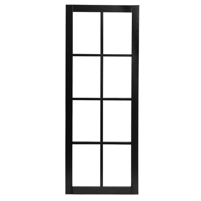 Jet Black Internal Fully Finished Industrial Studio 8 Light Clear Glass Made-to-Measure Door (120545)