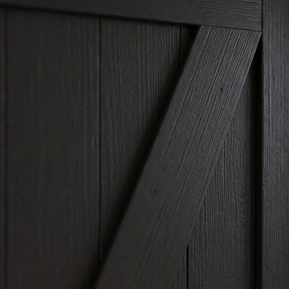 Black Primed 1 Panel Brace Barn Internal Door