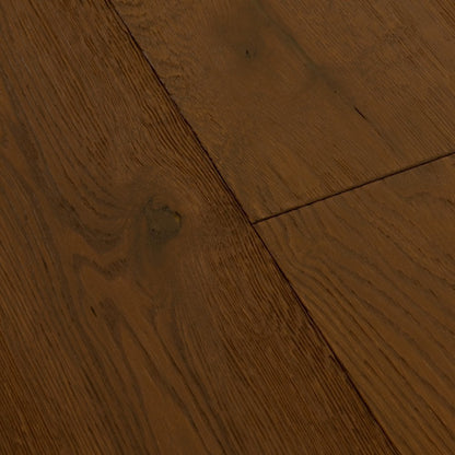 Light Brown Smoked Oak - 14mm Wax Oiled Engineered Real Wood Flooring (124568)