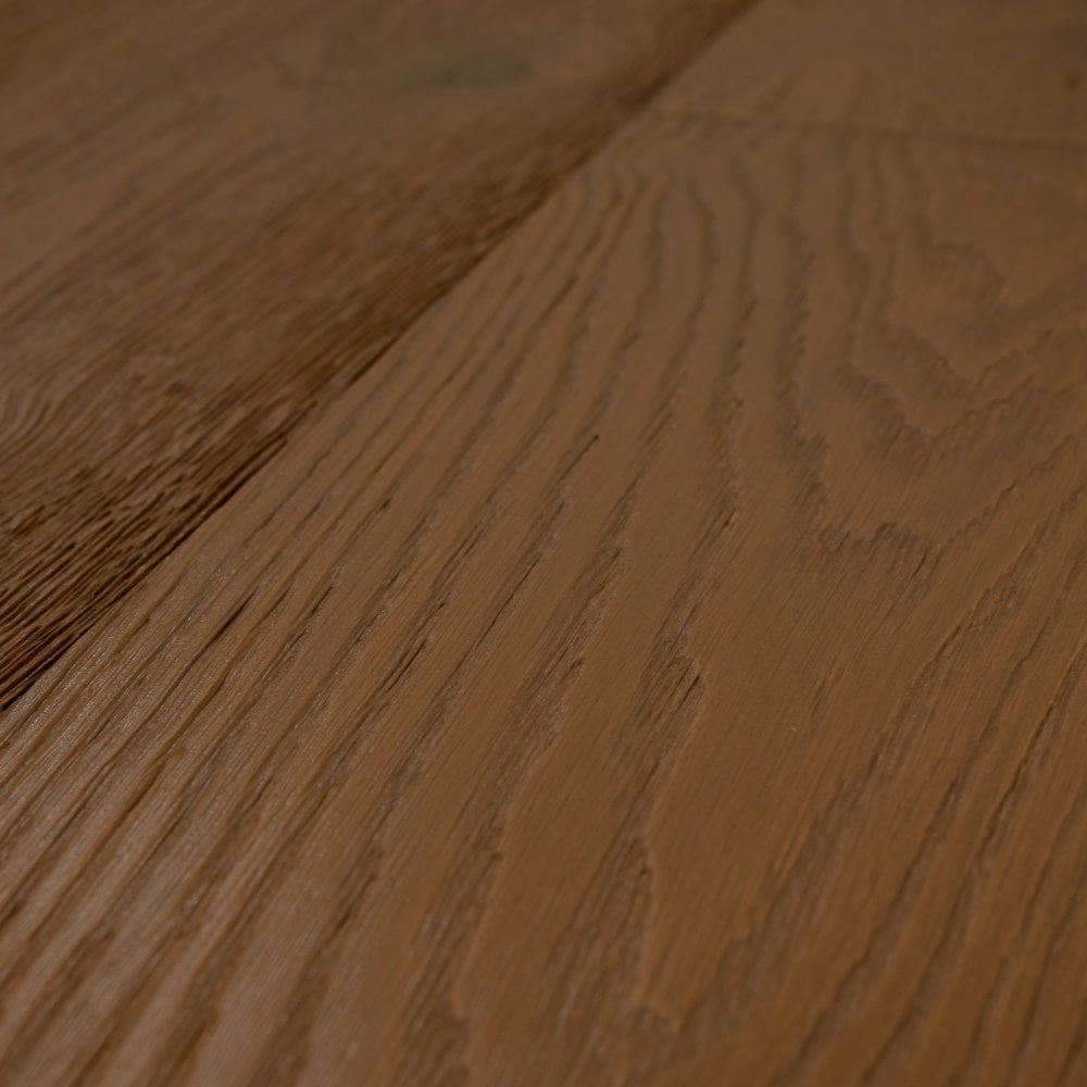 Light Brown Smoked Oak - 14mm Wax Oiled Engineered Real Wood Flooring (124568)