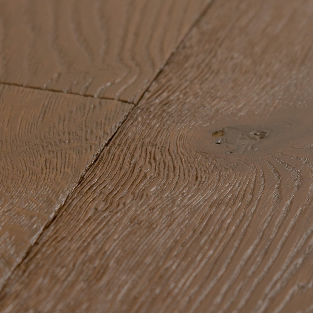 Light Brown Smoked Oak - 14mm Wax Oiled Engineered Real Wood Flooring (124568)