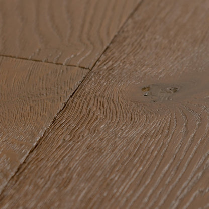 Light Brown Smoked Oak - 14mm Wax Oiled Engineered Real Wood Flooring (124568)