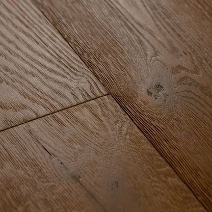 Light Brown Smoked Oak - 14mm Wax Oiled Engineered Real Wood Flooring (124568)