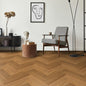 Natural Brushed Oak - Herringbone 14mm UV Oiled Engineered Real Wood Flooring (124563)