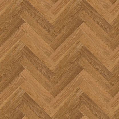 Natural Brushed Oak - Herringbone 14mm UV Oiled Engineered Real Wood Flooring (124563)