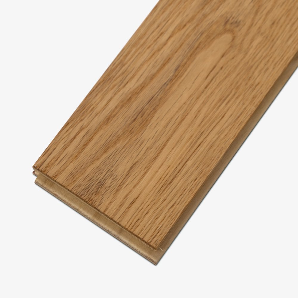 Natural Brushed Oak - Herringbone 14mm UV Oiled Engineered Real Wood Flooring (124563)