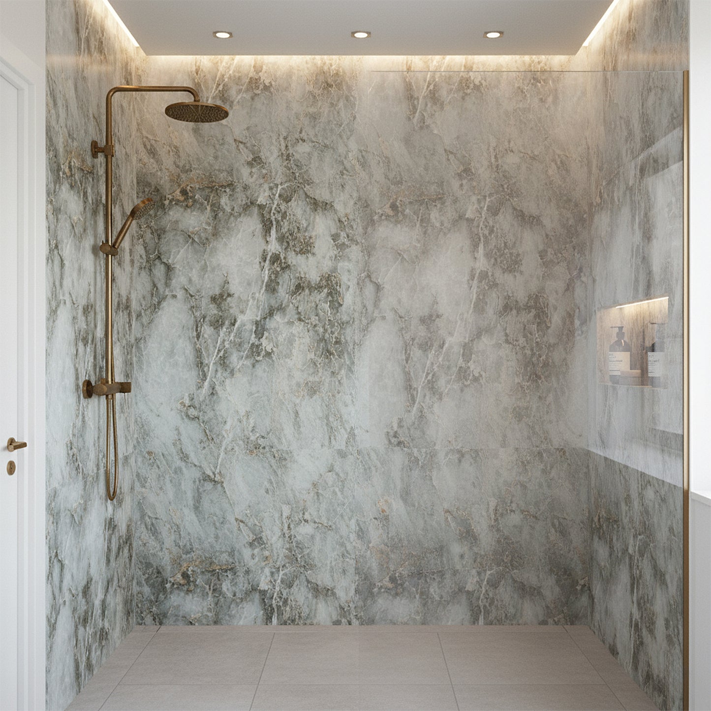 Neutral Marble - 2420 x 600mm Waterproof Wall Panelling