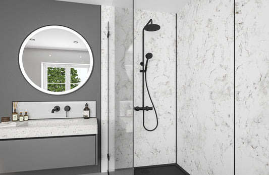 Wetwall Alloy Roman Marble 2440x1200mm Shower Panel