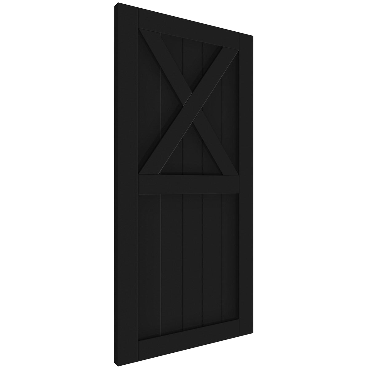 Black Internal Primed 1 Panel X Brace Barn Door