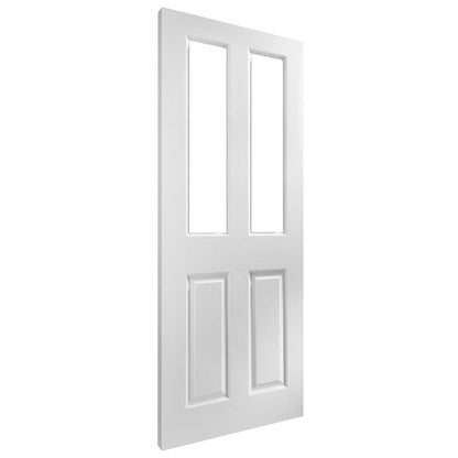 White Internal Primed Malton 2 Panel 2 Light Clear Glass FD30 Fire Door (122087)