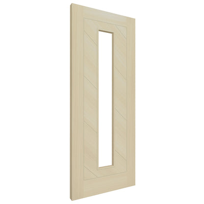 Blonde Oak Internal Fully Finished Endure Laminate Stockholm Clear Glass Door (122005)