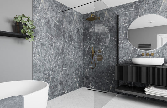Vienna Blue - 2420 x 1200mm Waterproof Wall Panelling (EL-VIENNAB-1200-TG)