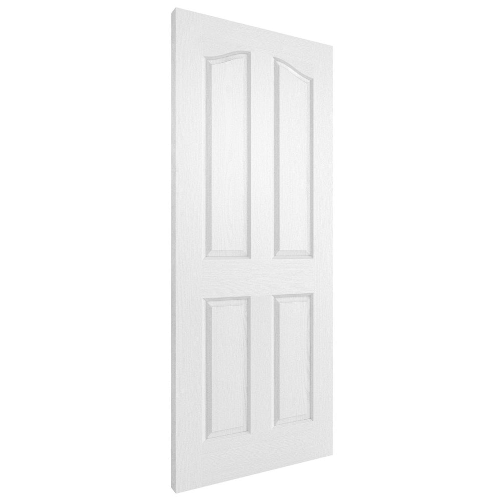 White Internal Primed Textured Lifestyle 4 Panel Arch Top Door (118841)