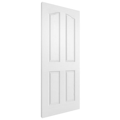 White Internal Primed Textured Lifestyle 4 Panel Arch Top Door (118841)
