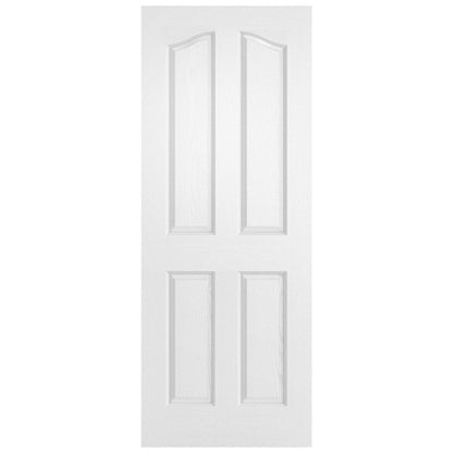 White Internal Primed Textured Lifestyle 4 Panel Arch Top Door (118841)