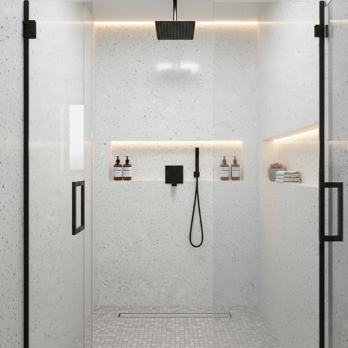 White Sparkling - 2420 x 600mm Waterproof Wall Panelling