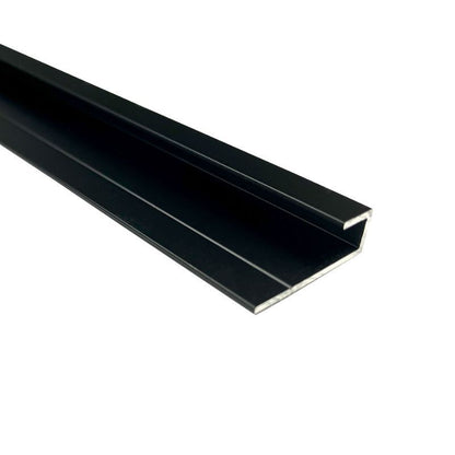 Wetwall Alloy End Cap Matt Black 2440mm