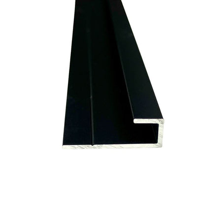 Wetwall Alloy End Cap Matt Black 2440mm
