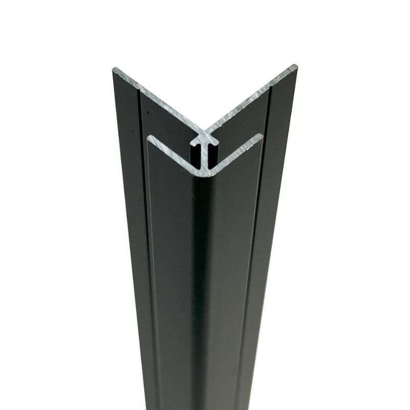 Matt Black - 2440mm Wetwall Wall Panelling External Corner