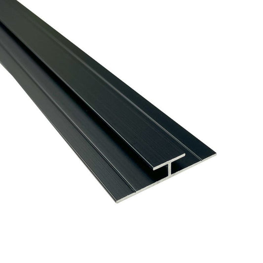 Wetwall Alloy H- Section Matt Black 2440mm